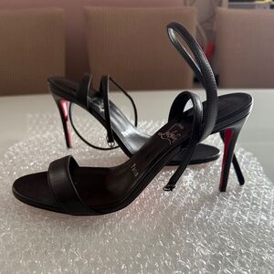 CHRISTIAN LOUBOUTIN 85mm Loubigirl Ankle-Strap Sandals - Size 38